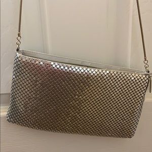 Silver evening bag